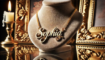 Taylor Swift wearing a delicate custom name necklace with a hidden message.