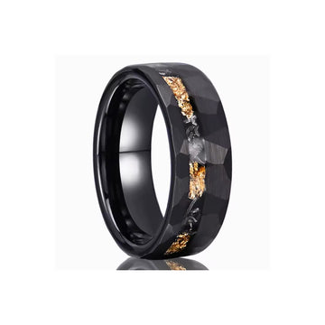 Black Tungsten Carbide Vintage 8mm-Tungsten Ring-The Rhinestone Belts