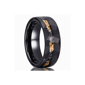 Black Tungsten Carbide Vintage 8mm-Tungsten Ring-The Rhinestone Belts