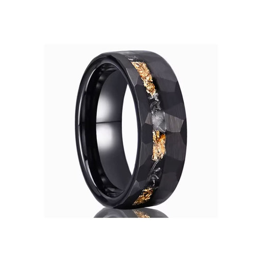 Black Tungsten Carbide Vintage 8mm-Tungsten Ring-The Rhinestone Belts