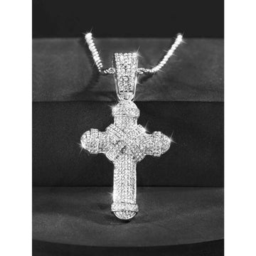 Premium Cross Pendant Rhinestone Necklace-Rhinestone Cross Pendants-The Rhinestone Belts