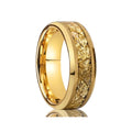 8mm Tungsten Carbide Gold Inlay Ring-Tungsten Ring-The Rhinestone Belts