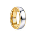 8mm Domed Tungsten Carbide Ring Gold Polished-Tungsten Ring-The Rhinestone Belts