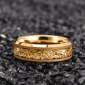8mm Tungsten Carbide Gold Inlay Ring-Tungsten Ring-The Rhinestone Belts