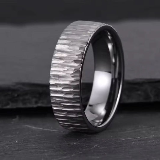 8mm Tungsten Carbide Vintage Wedding Ring-Tungsten Ring-The Rhinestone Belts