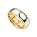 8mm Domed Tungsten Carbide Ring Gold Polished-Tungsten Ring-The Rhinestone Belts