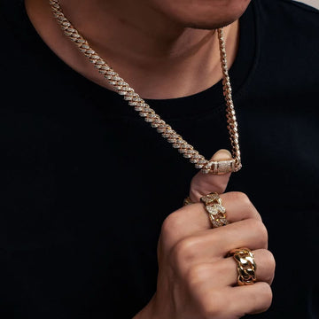 Gorgeous Miami Cuban Link Chain Necklace-Rhinestone Cuban Link Chain-The Rhinestone Belts