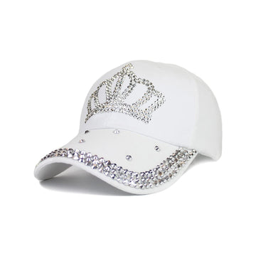 Crown Engraved Rhinestone Cap-Caps-The Rhinestone Belts