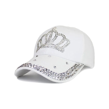 Crown Engraved Rhinestone Cap-Caps-The Rhinestone Belts