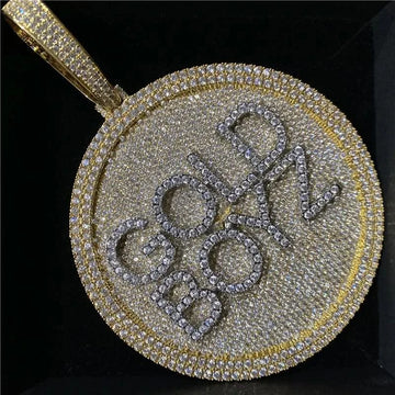 Round CZ Custom Name Necklace