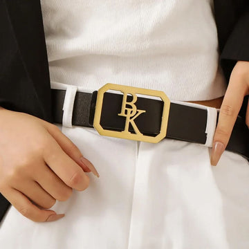 Custom Initials Belt Buckle – Personalized Two-Letter Design