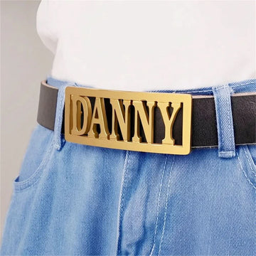 Custom Name Belt Buckle with Inframe Design – Stylish & Handmade-Custom Belt-The Rhinestone Belts