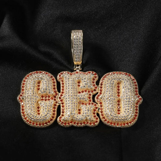 Iced Out Hip Hop Rhinestones Custom Name Necklace-Rhinestone Custom Name Necklace-The Rhinestone Belts