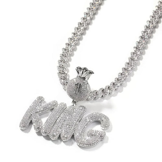 $ Bag Rhinestones Custom Name Necklace-Rhinestone Custom Name Necklace-The Rhinestone Belts