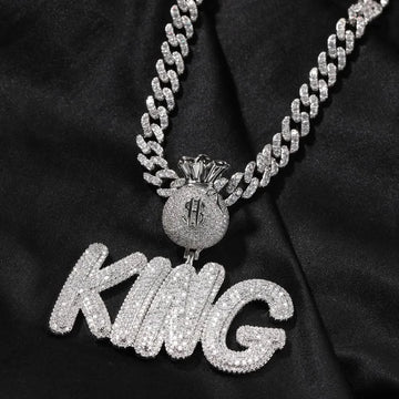 $ Bag Rhinestones Custom Name Necklace-Rhinestone Custom Name Necklace-The Rhinestone Belts