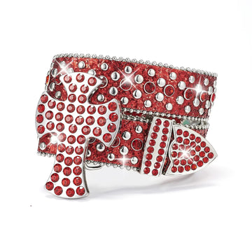 Red Cross Buckle Rhinestone Belt