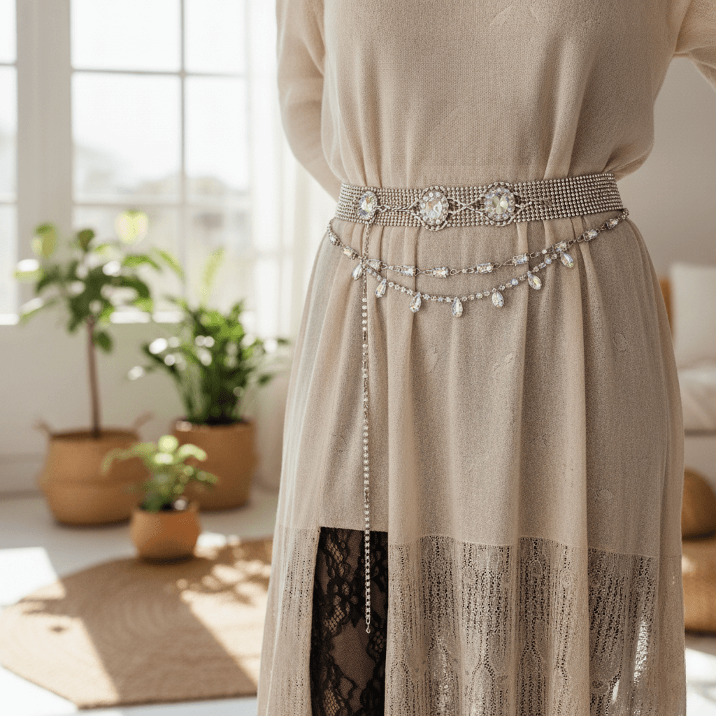 Best Rhinestone Chain Belts for Layered Outfits