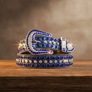 How to Pick a Tarnish Resistant Rhinestone Belt - Blue and Chromatic Rhinestones Belt