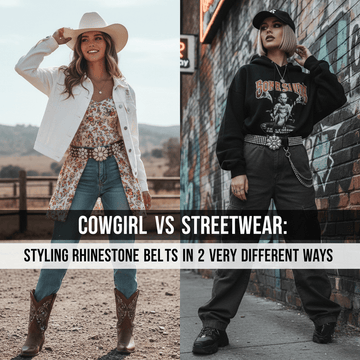 Cowgirl vs Streetwear: Styling Rhinestone Belts in 2 Very Different Ways