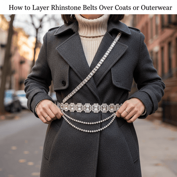 How to Layer Rhinestone Belts Over Coats or Outerwear