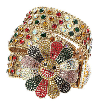 The Fashionista’s Guide to Styling a Flower Buckle Rhinestone Belt – Glam & Elegance