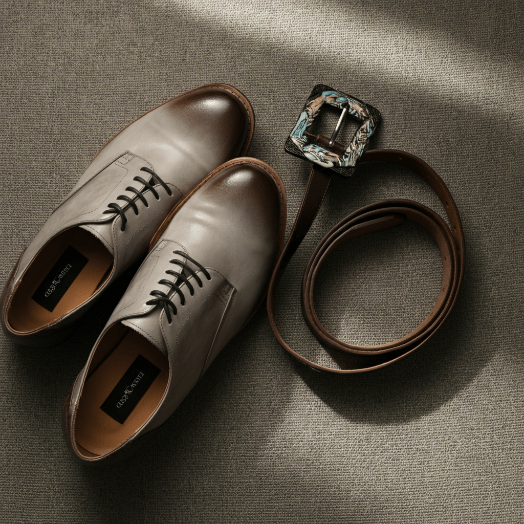 What is the etiquette for mismatched shoes and belt buckle?