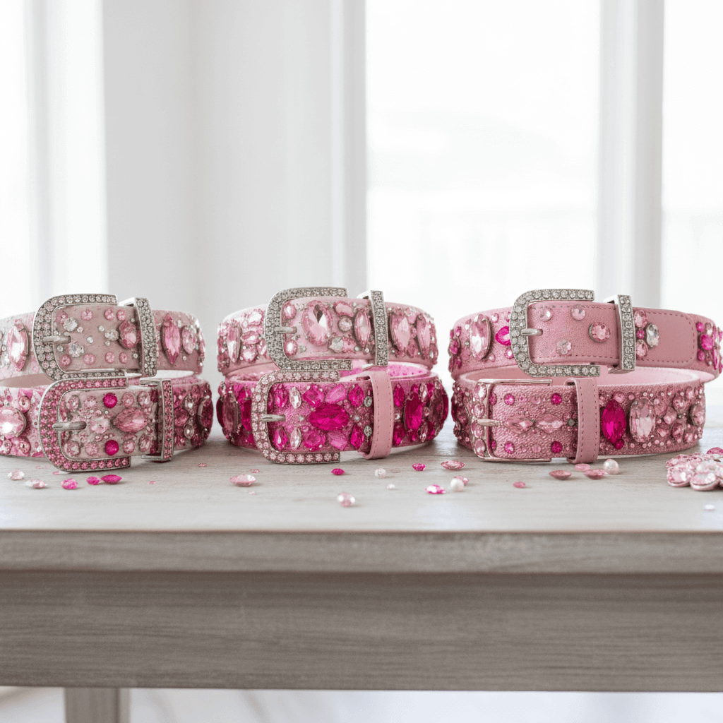 Best Pink Rhinestone Belts for Color Pop