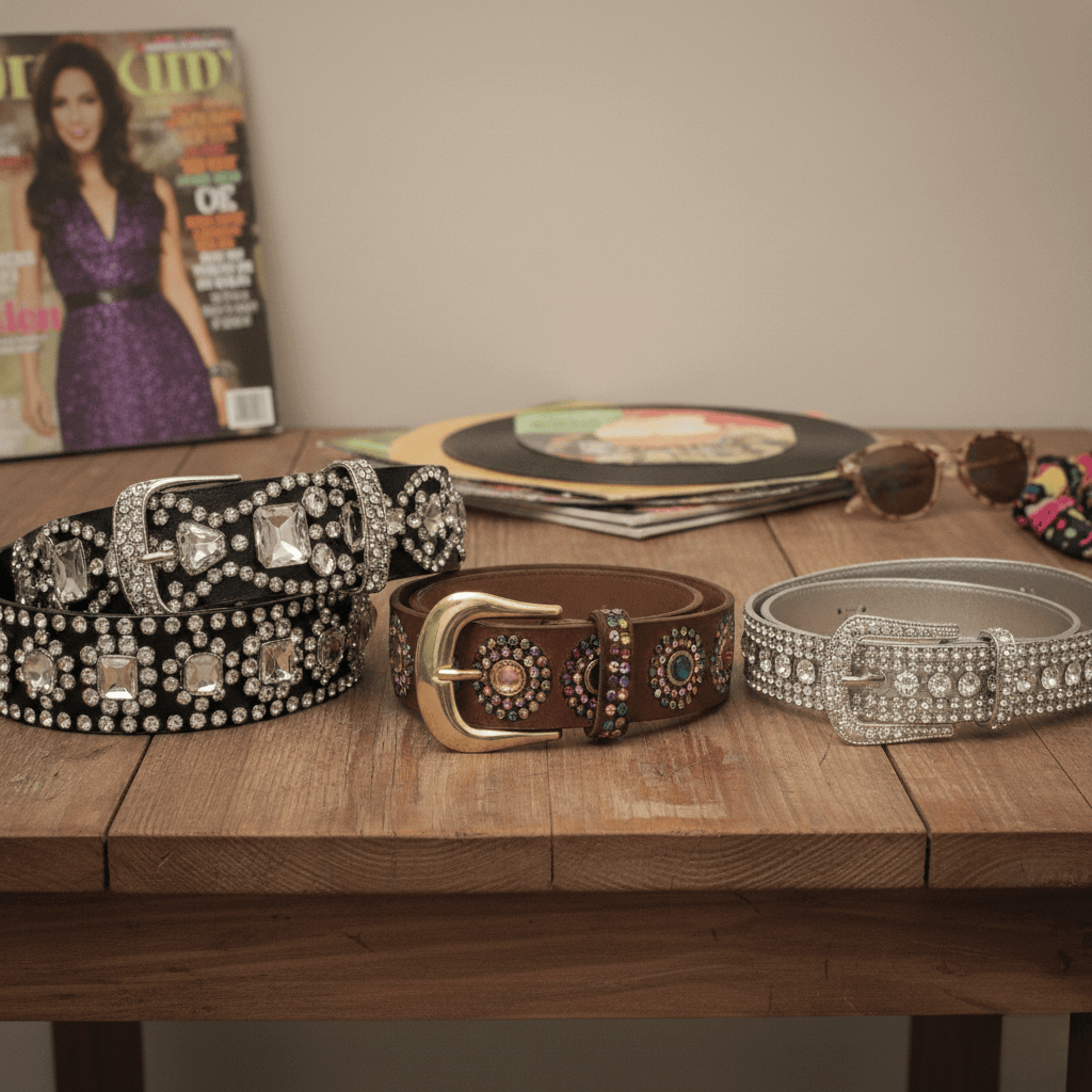 When Were Rhinestone Belts Popular?