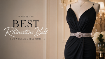 What is the best rhinestone belt for a black dress outfit?