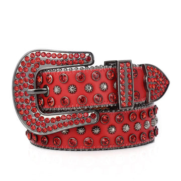 Red Rhinestone Belts