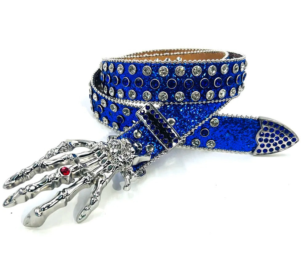 Skeleton Hand Rhinestone Belts