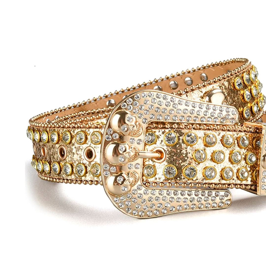 Gold Rhinestone Belts – Bold Shine, Glam Fit, Free U.S. Shipping