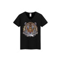 Tiger Print Rhinestone T-shirt-T-shirts-The Rhinestone Belts