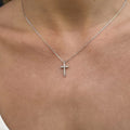 Elegant Gold & Silver Pendant Rhinestone Cross Necklace-Rhinestone Cross Pendants-The Rhinestone Belts