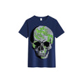 Skull Blue Rhinestone T-shirt-T-shirts-The Rhinestone Belts