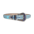 Blue Color Studs with Blue Strap Rhinestone Belt-Belts-The Rhinestone Belts