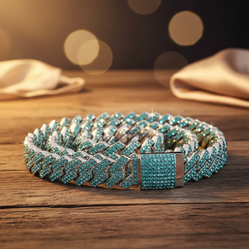 14mm Iced Out Rhinestones Cuban Link Necklace