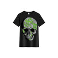 Skull Blue Rhinestone T-shirt-T-shirts-The Rhinestone Belts