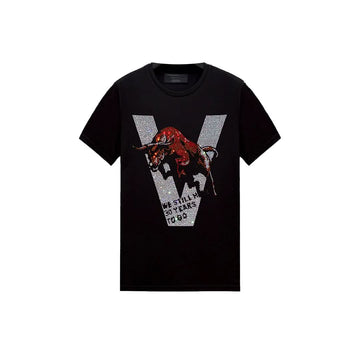 Fighter Bull Rhinestone T-shirt-T-shirts-The Rhinestone Belts
