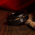 Black Tungsten Carbide Vintage 8mm-Tungsten Ring-The Rhinestone Belts
