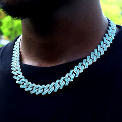 14mm Iced Out Rhinestones Cuban Link Necklace