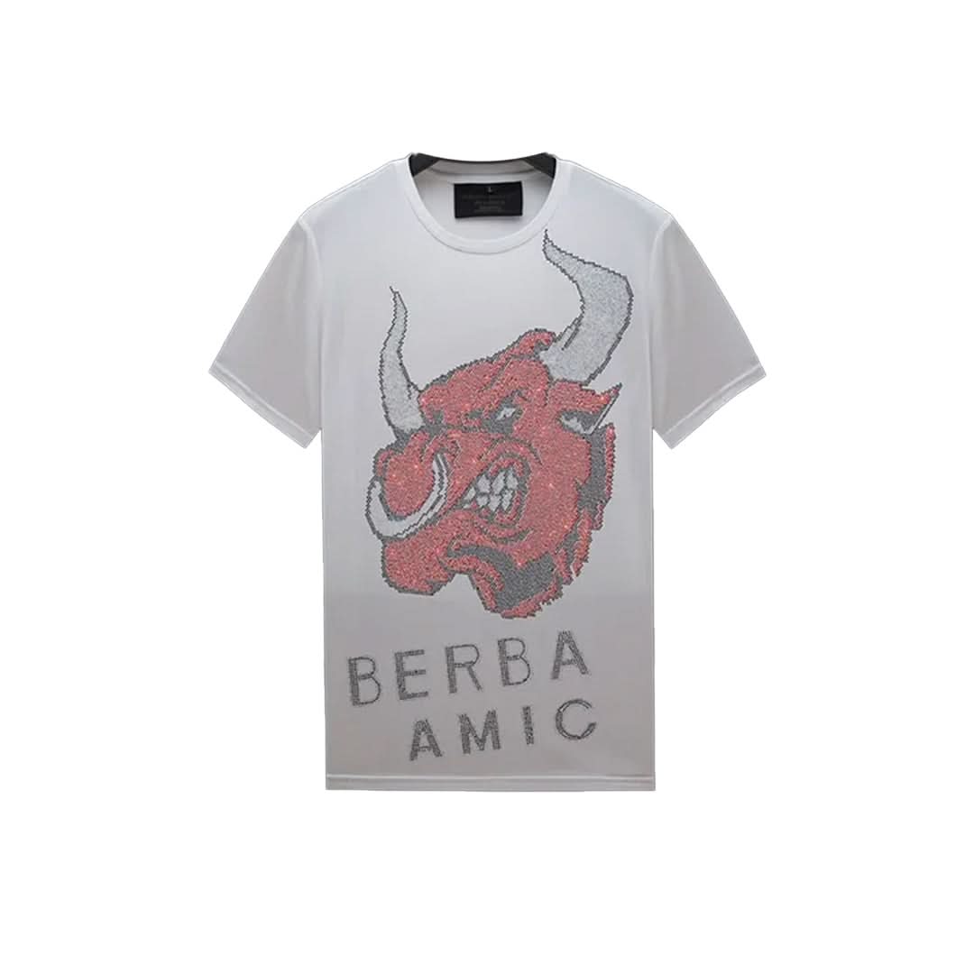Bull Printed Rhinestone T-shirt-T-shirts-The Rhinestone Belts