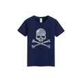 Pirates Skull Rhinestone T-shirt-T-shirts-The Rhinestone Belts