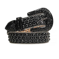 All Black Design Rhinestone Belt