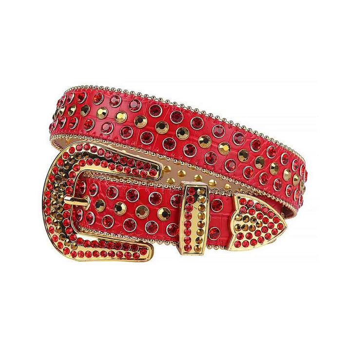 Rhinestone Cross Chain Belt main image 1