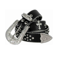 Western Bling Cross Symbol Rhinestone Belt