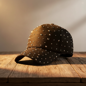 Sequins Studded Rhinestone Cap – Luxury Handmade Designer Gift Bling