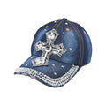 Big Cross Rhinestone Cap-Caps-The Rhinestone Belts