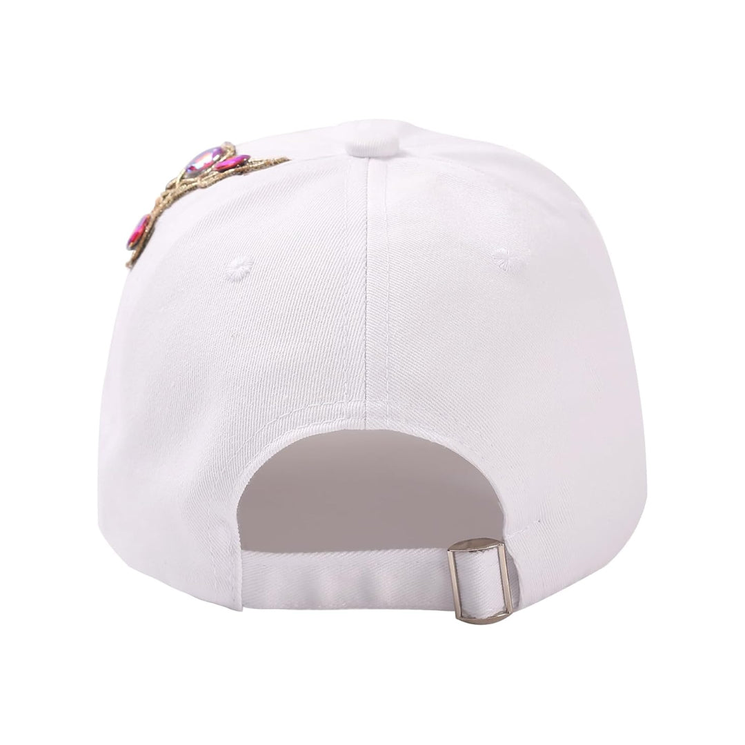 Embroided Rhinestone Cap-Caps-The Rhinestone Belts