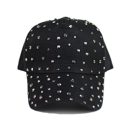Sequins Studded Rhinestone Cap-Caps-The Rhinestone Belts